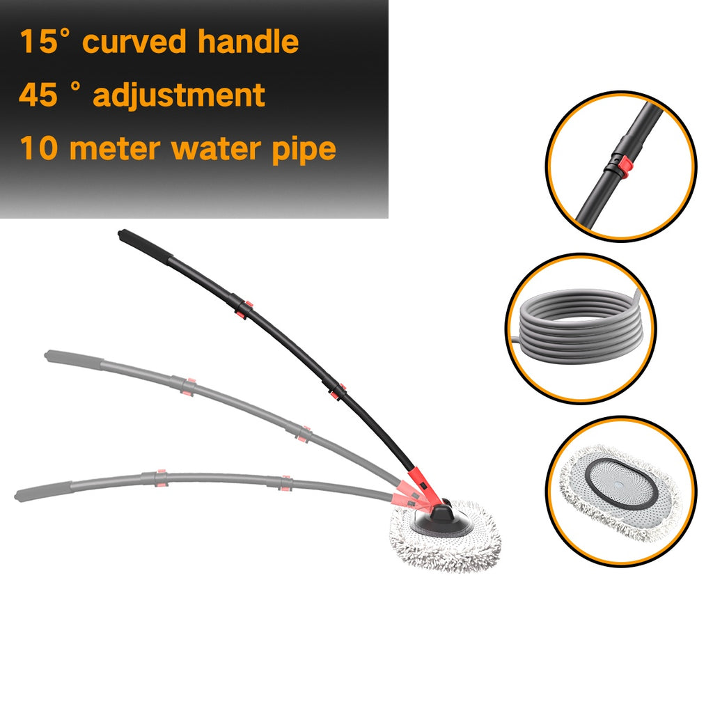 41-Inch Automatic Car Wash Mop — Soft Brush Head with 10m Hose for Home & Outdoor