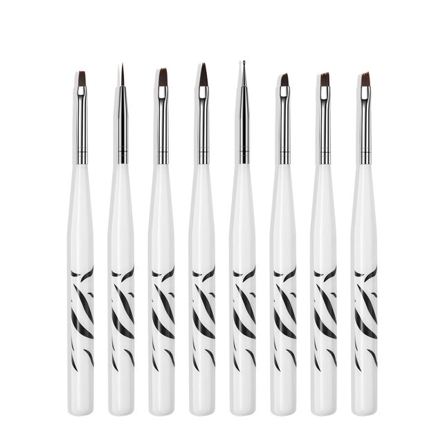 Professional Nail Art Brushes Set — Fine Detail & Gel Polish Painting Tools