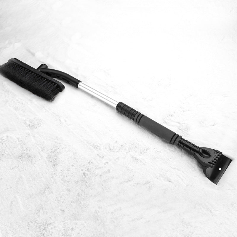 Extendable Car Snow Brush & Ice Scraper — Detachable Foam Handle Windshield Cleaning Tool