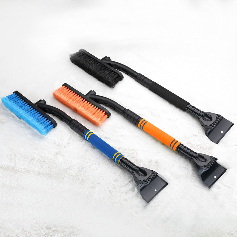 Extendable Car Snow Brush & Ice Scraper — Detachable Foam Handle Windshield Cleaning Tool