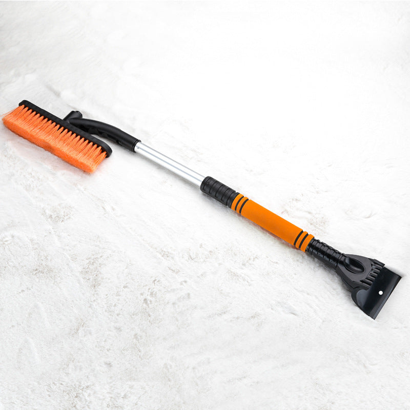 Extendable Car Snow Brush & Ice Scraper — Detachable Foam Handle Windshield Cleaning Tool