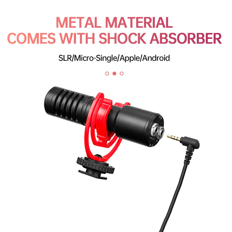 Wired SLR Camera & Phone Microphone — Directional Recording Mic for Video & Vlog