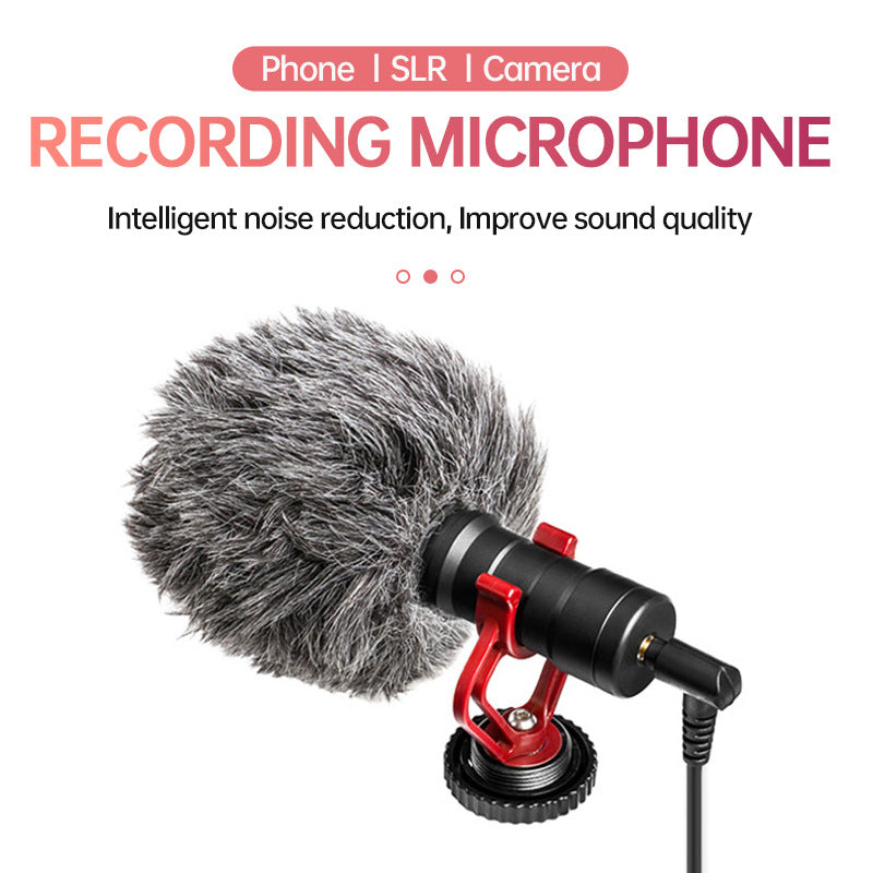 Wired SLR Camera & Phone Microphone — Directional Recording Mic for Video & Vlog