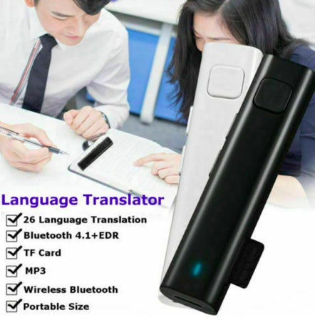 Mini Bluetooth Voice Translator — Real-Time 26-Language Smart Travel Translator