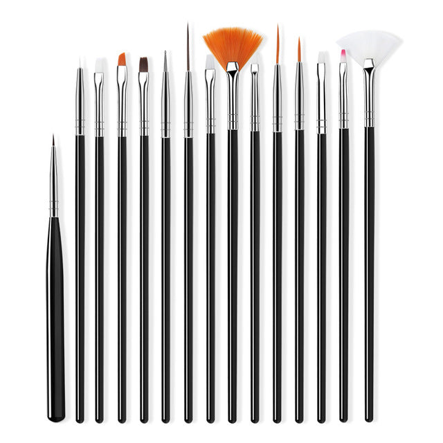 Professional Nail Art Brushes Set — Fine Detail & Gel Polish Painting Tools