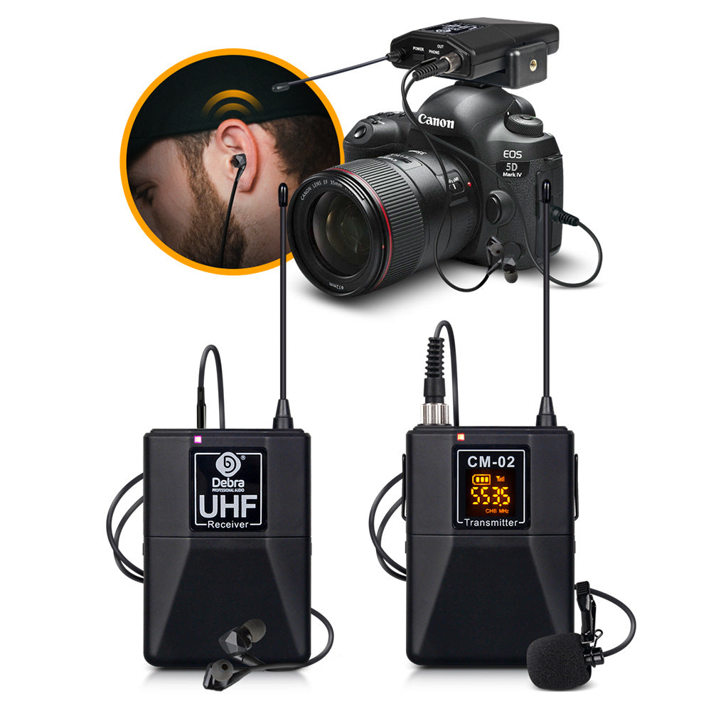 Micrófono Lavalier Inalámbrico con Monitor — Kit Completo para Cámara, Entrevistas y Grabación