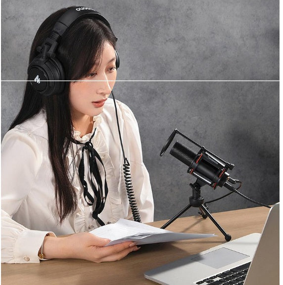 Wired Recording Microphone for Phone & Computer — Studio Dubbing & Vocal Mic