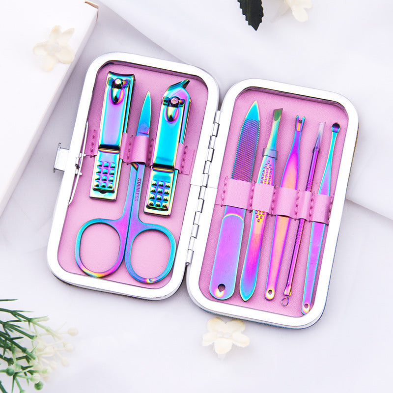 8-Piece Nail Clipper Set — Professional Manicure & Pedicure Tool Kit