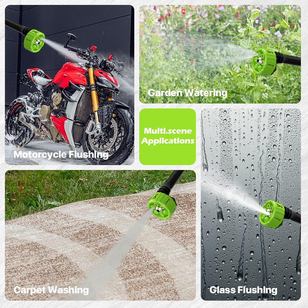 Cordless Portable Car Pressure Washer — High Power Jet Cleaner with 2 Batteries
