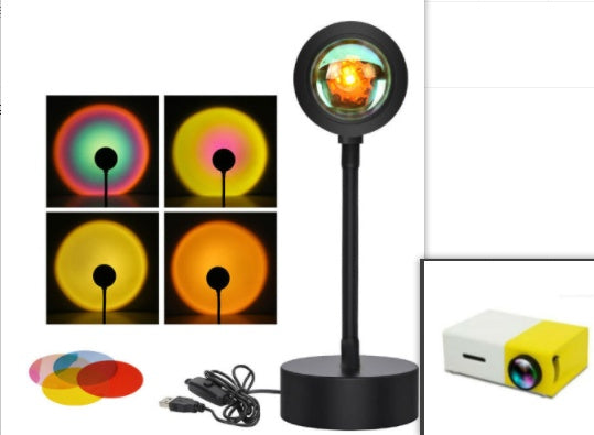Sunset Projection Lamp — Night Light Wall Decoration Projector for Room Ambiance