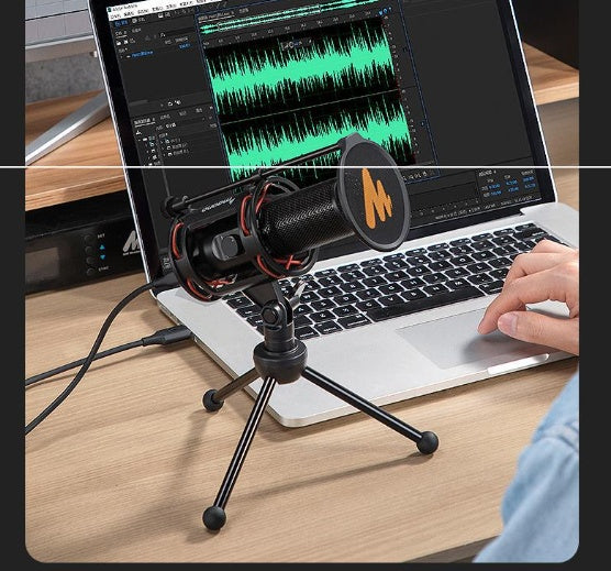 Wired Recording Microphone for Phone & Computer — Studio Dubbing & Vocal Mic