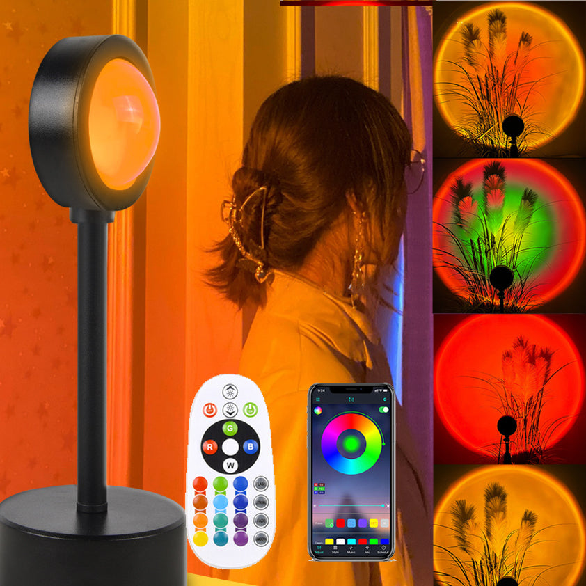 Sunset Projection Lamp — Night Light Wall Decoration Projector for Room Ambiance