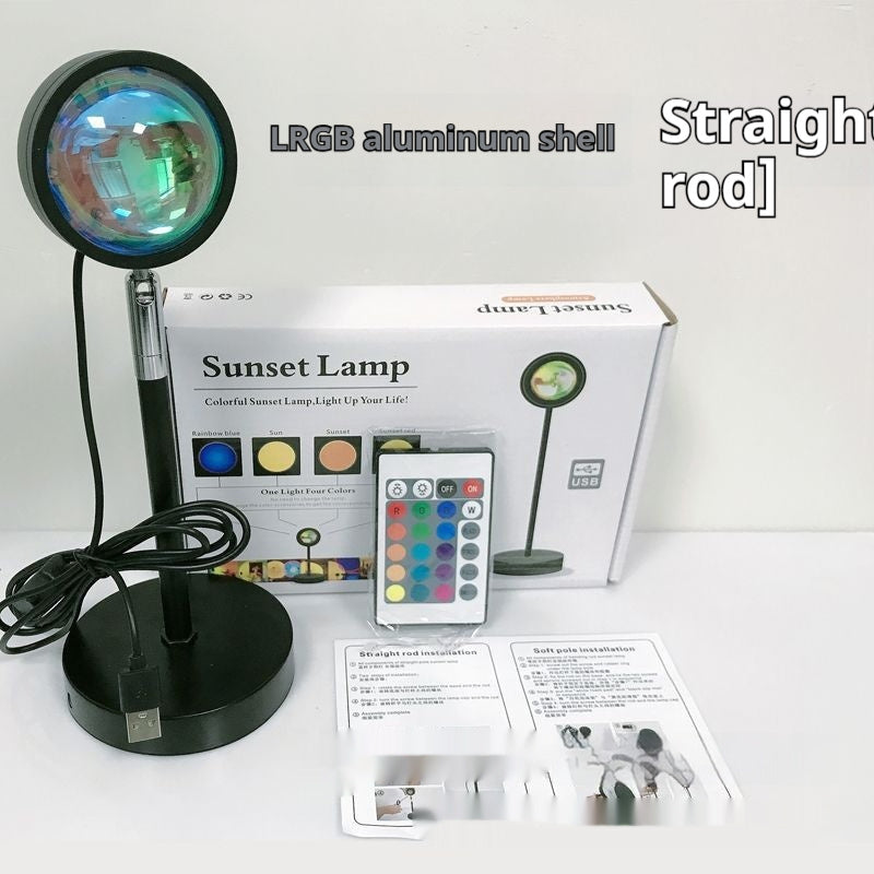 Sunset Projection Lamp — Night Light Wall Decoration Projector for Room Ambiance