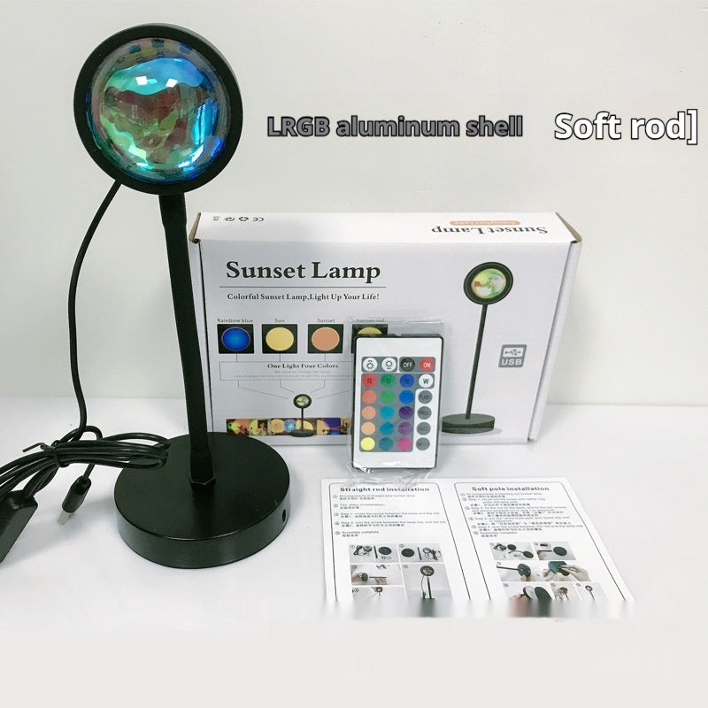 Sunset Projection Lamp — Night Light Wall Decoration Projector for Room Ambiance