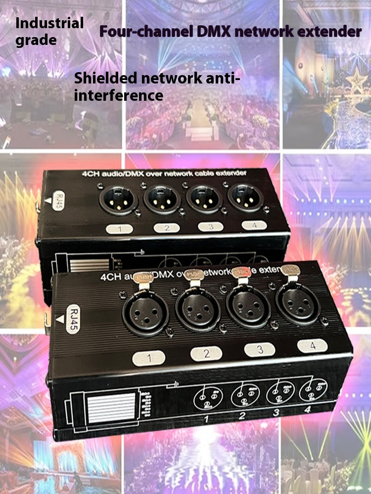 4-way Carnon Network Cable Four-channel DMX512 Network Signal Sprinkler Anti-interference Extension 300 M