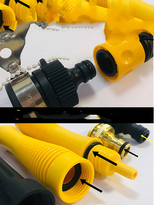 Car Wash Water Gun Kit — High Pressure Hose with Foam Pot, Nozzle & Brush Mop Set