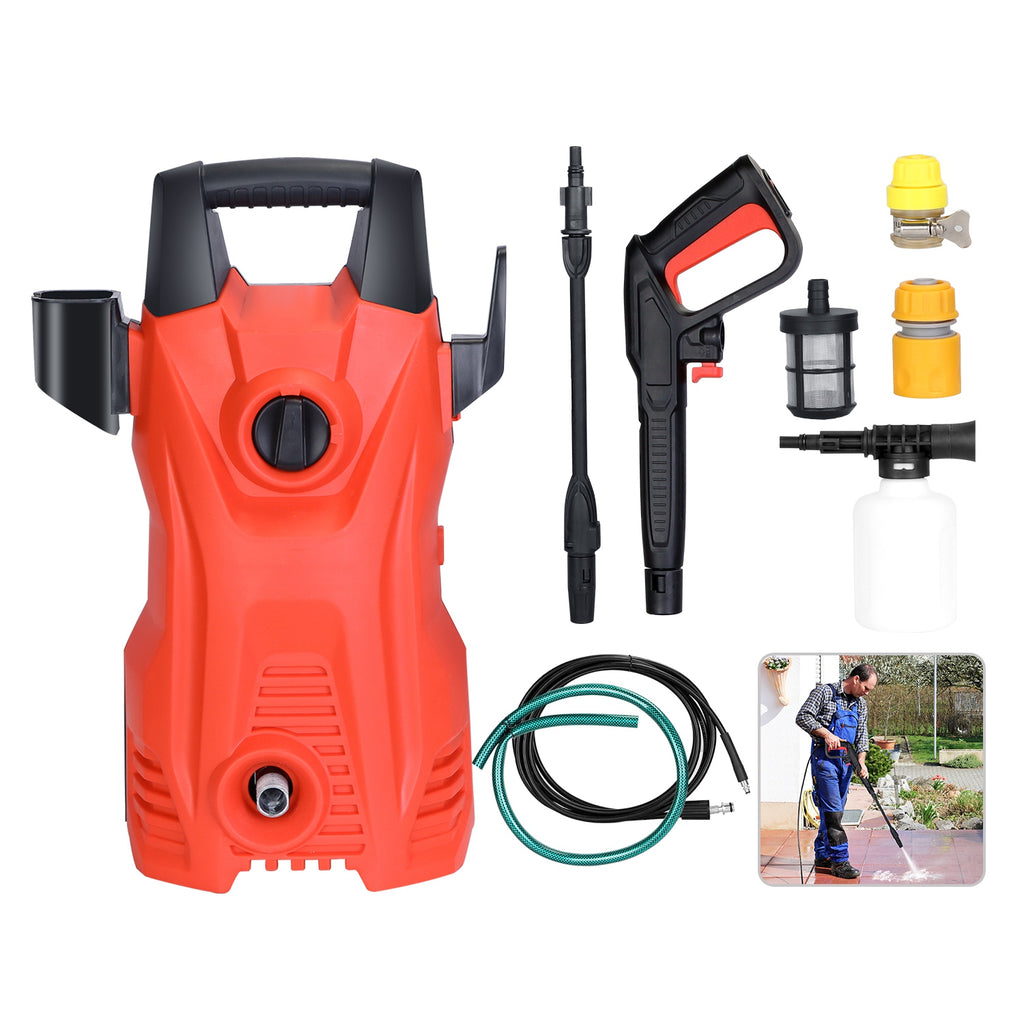 Electric Pressure Washer 1740PSI — IPX5 Waterproof Car & Patio Cleaner with Foam Dispenser
