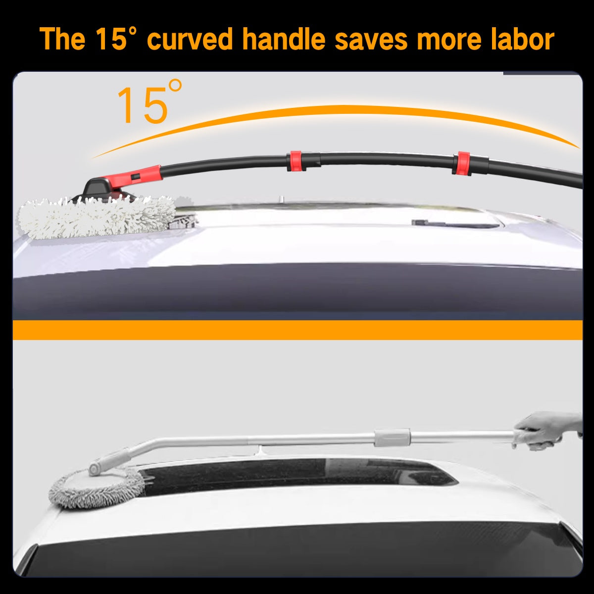 41-Inch Automatic Car Wash Mop — Soft Brush Head with 10m Hose for Home & Outdoor