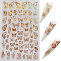 Butterfly Nail Stickers — Bronzing Laser Simulation 3D Nail Art Decals