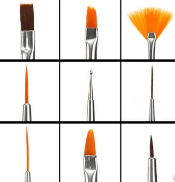 Professional Nail Art Brushes Set — Fine Detail & Gel Polish Painting Tools
