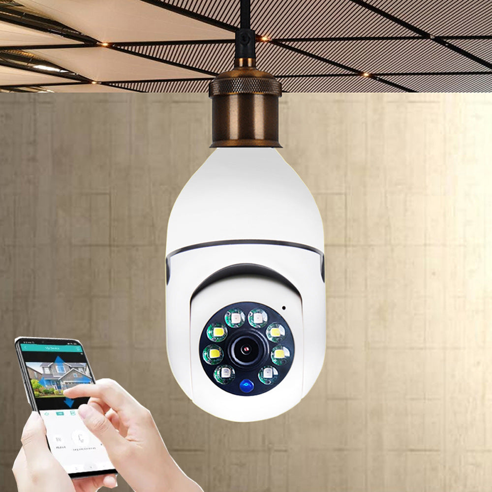Cámara de Seguridad WiFi 1080P — Bombilla E27 con Zoom 4X y Visión Nocturna