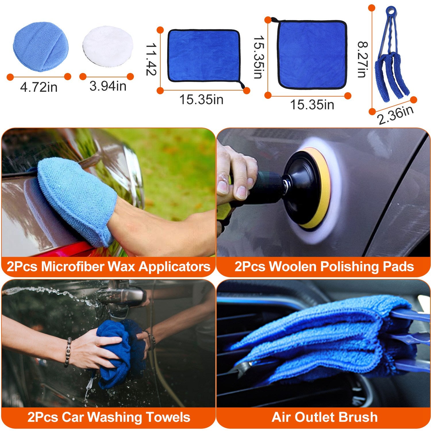 26-Piece Car Detailing Brush Kit — Interior, Exterior, Wheels & Dashboard Cleaning Set