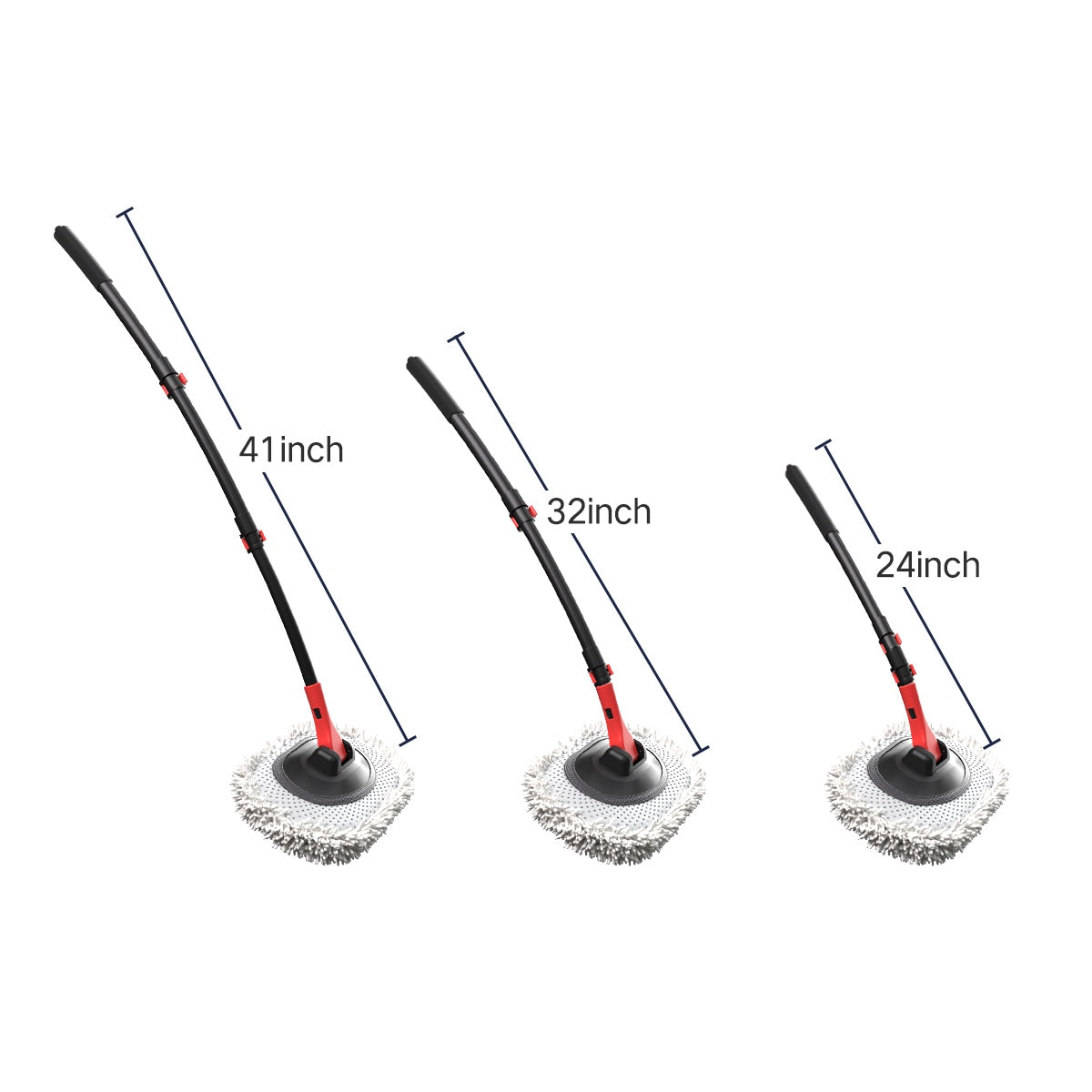41-Inch Automatic Car Wash Mop — Soft Brush Head with 10m Hose for Home & Outdoor