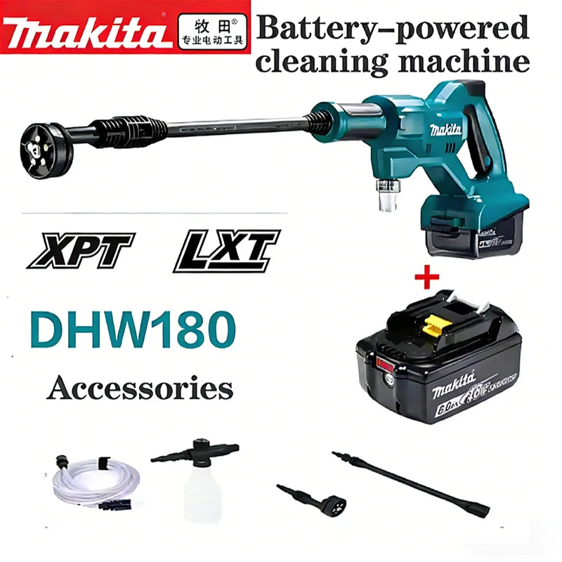 Lavadora Makita DHW180 Litio 18V — 5 Modos Portátil Exterior