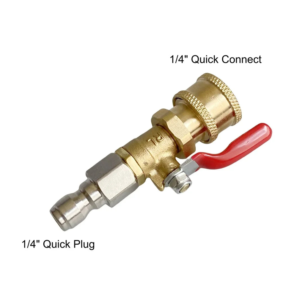 Extensión para Lavadora a Presión — Conector Rápido 1/4" con Válvula