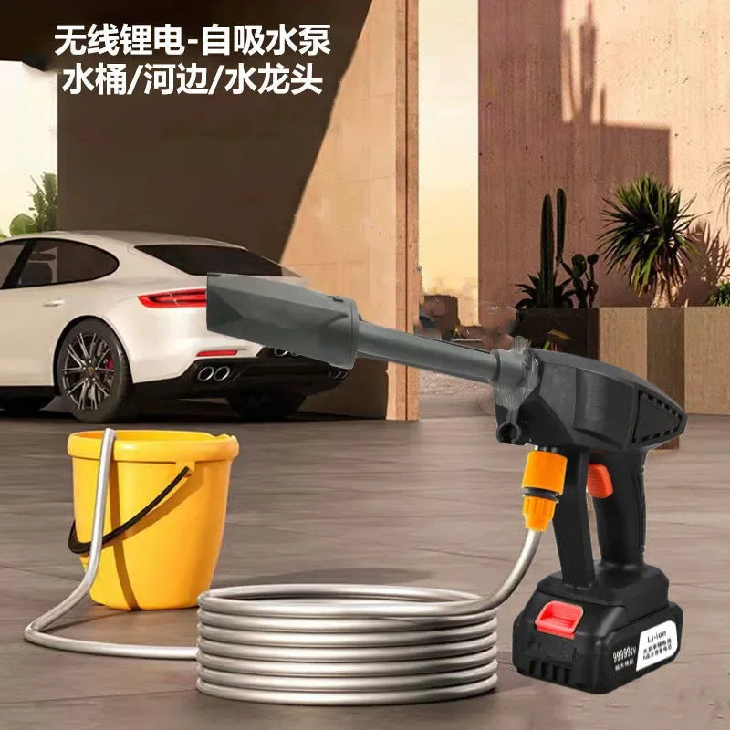 Lavadora Portátil para Auto — Pistola de Agua a Presión Recargable