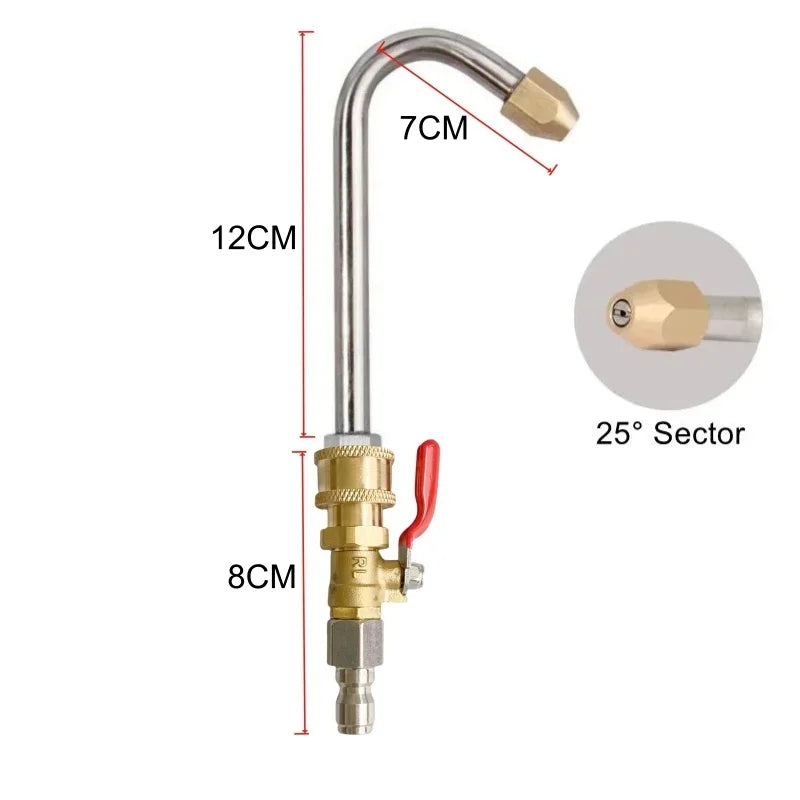 Extensión para Lavadora a Presión — Conector Rápido 1/4" con Válvula