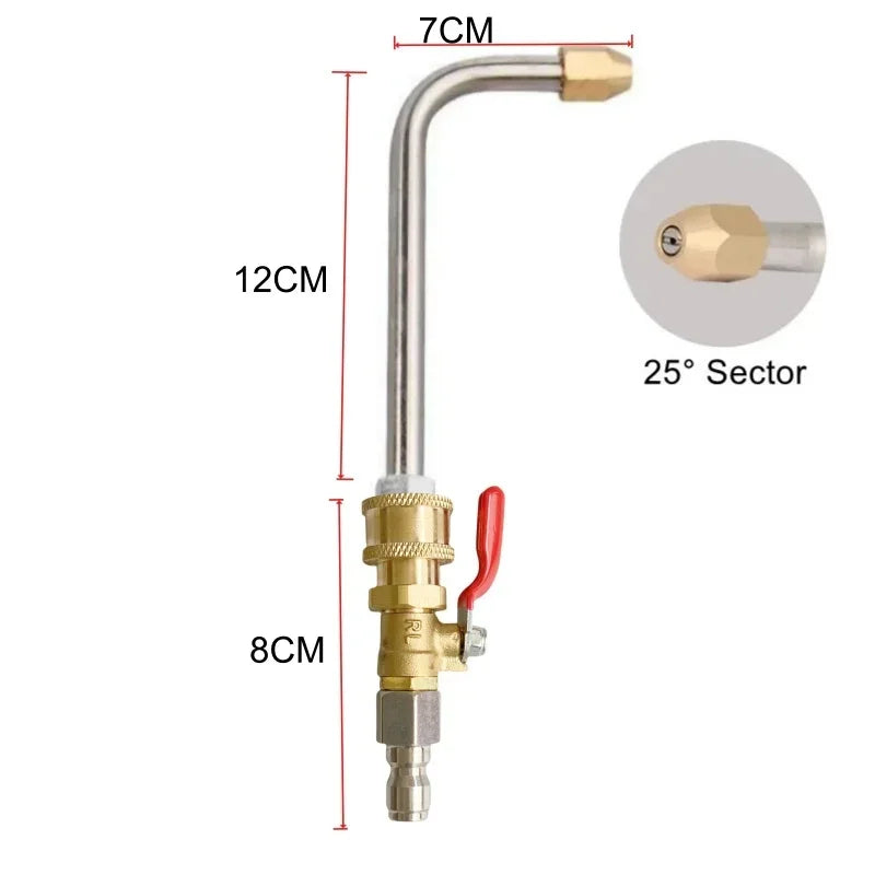 Extensión para Lavadora a Presión — Conector Rápido 1/4" con Válvula