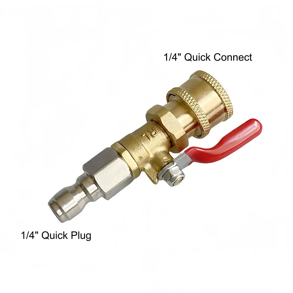 Extensión para Lavadora a Presión — Conector Rápido 1/4" con Válvula