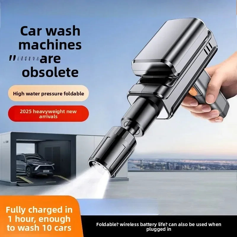 Durable Car Washing Machine Water Gun High Pressure Household Folding Mini Wireless Electric  Supercharging Artifact  Rechargeab