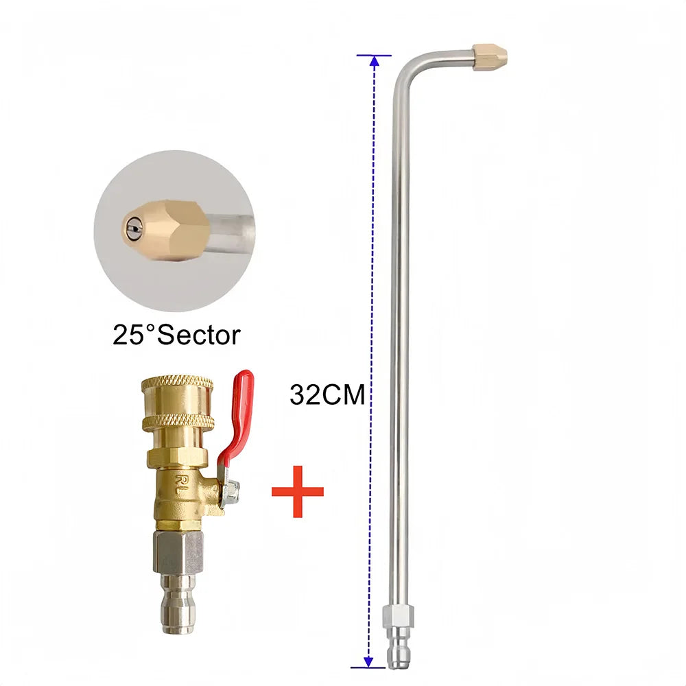 Extensión para Lavadora a Presión — Conector Rápido 1/4" con Válvula