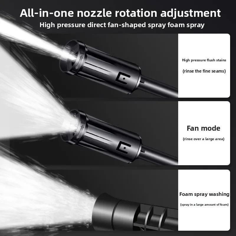 Wireless car washing machine car washing high pressure water gun household car cleaning booster pump lithium battery