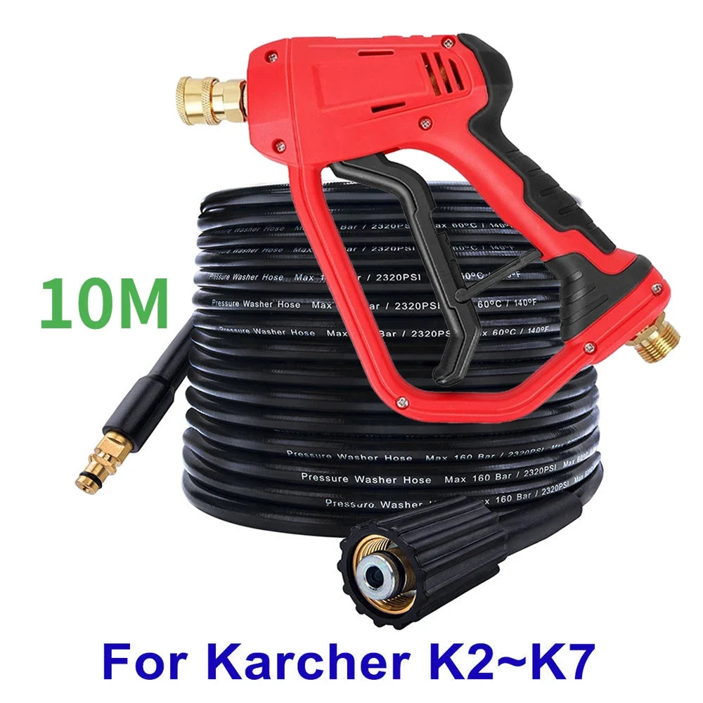 Pistola de Agua a Presión con Manguera — Conector Rápido Karcher