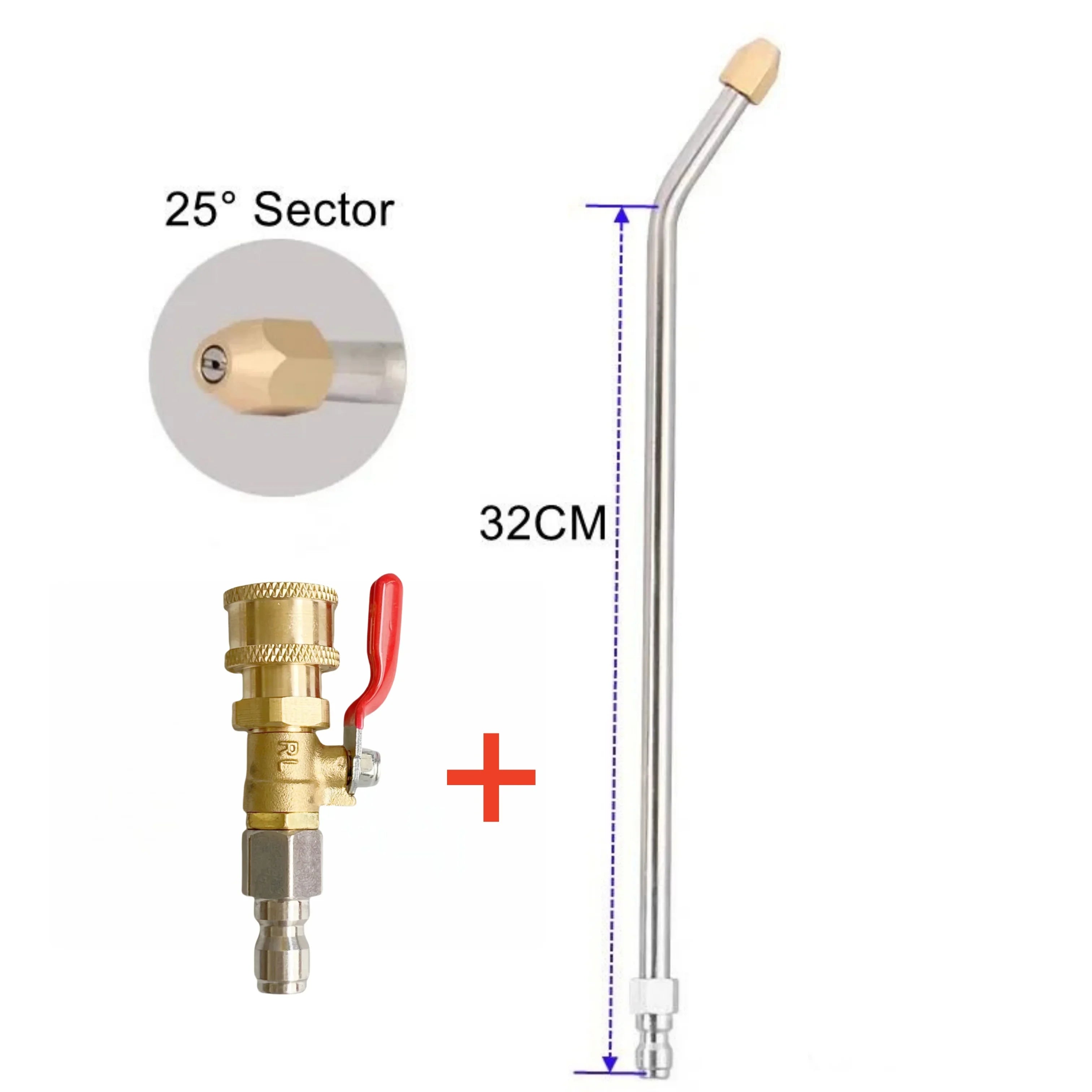 Extensión para Lavadora a Presión — Conector Rápido 1/4" con Válvula