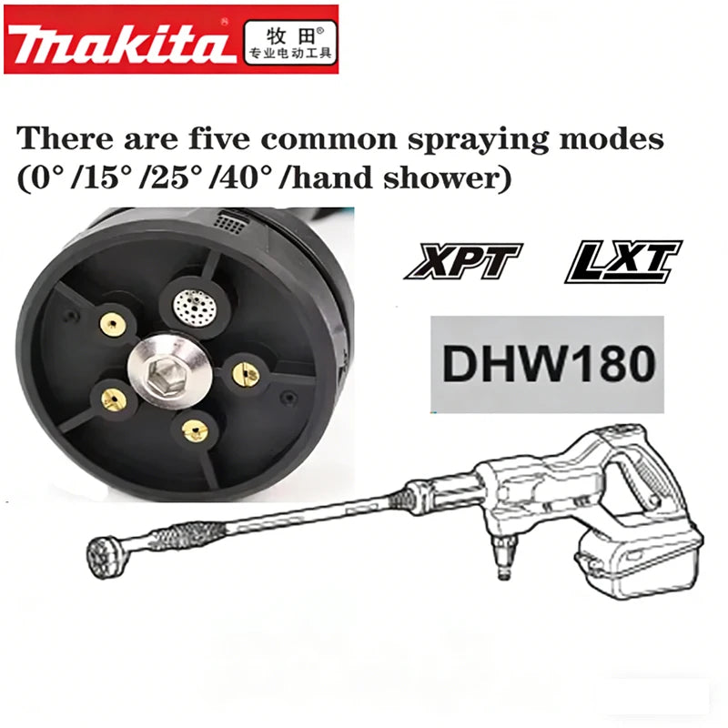 Lavadora Makita DHW180 Litio 18V — 5 Modos Portátil Exterior