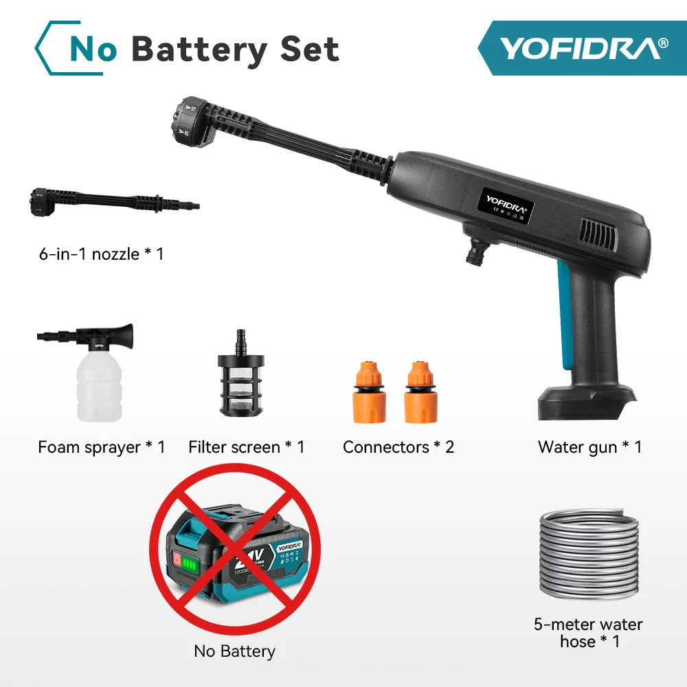 Pistola Lavadora 100Bar con Tanque 22L — Compatible Makita 21V