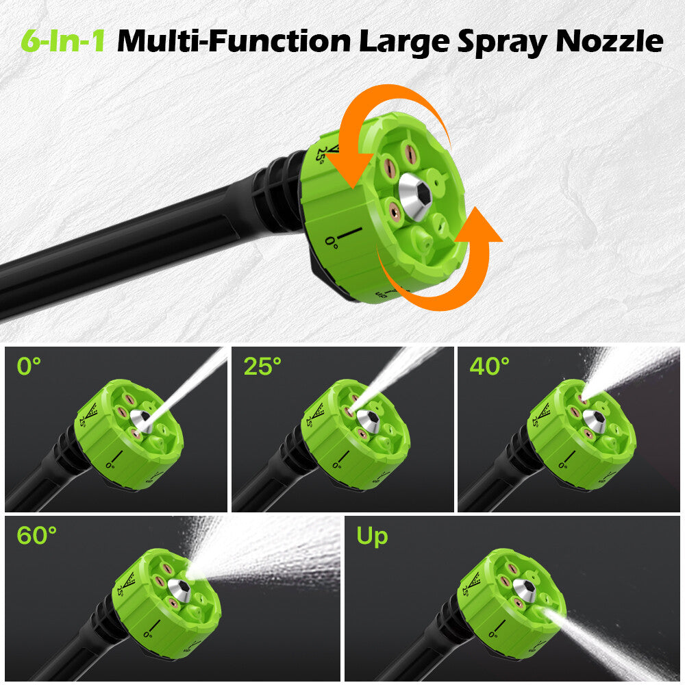 Cordless Portable Car Pressure Washer — High Power Jet Cleaner with 2 Batteries