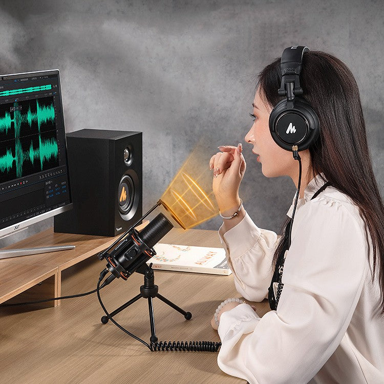 Wired Recording Microphone for Phone & Computer — Studio Dubbing & Vocal Mic