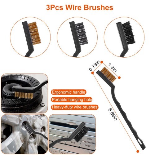 26-Piece Car Detailing Brush Kit — Interior, Exterior, Wheels & Dashboard Cleaning Set