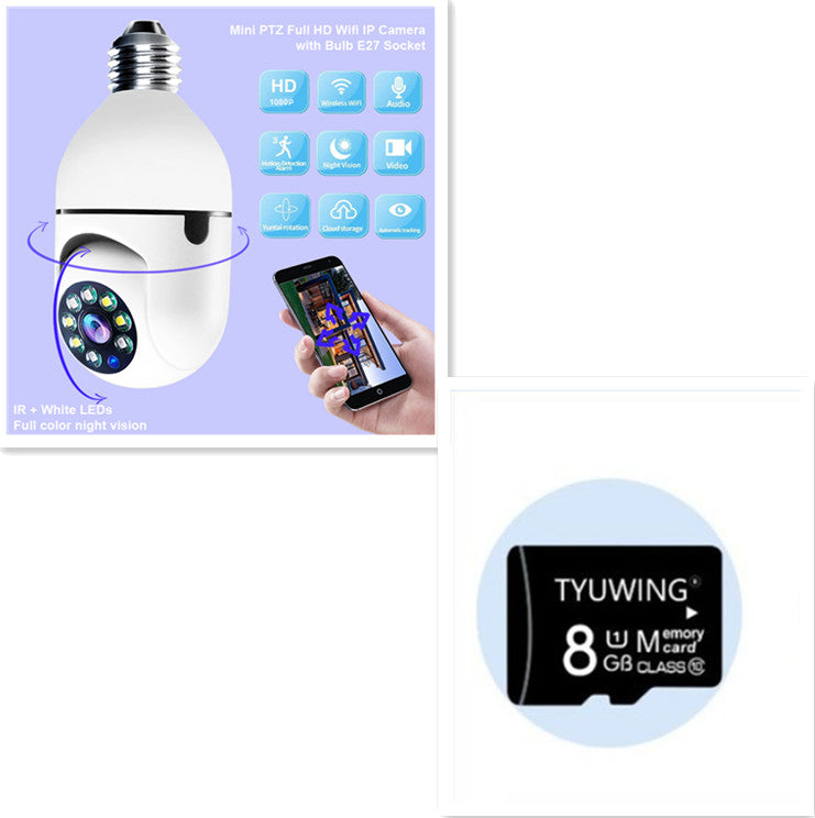 Cámara de Seguridad WiFi 1080P — Bombilla E27 con Zoom 4X y Visión Nocturna