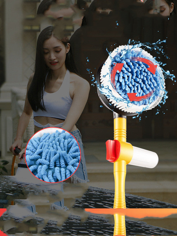 Car Wash Water Gun Kit — High Pressure Hose with Foam Pot, Nozzle & Brush Mop Set