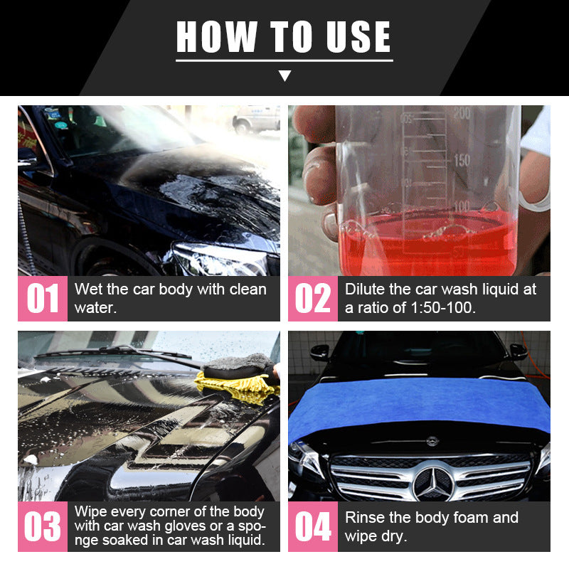 Car Wash Glazing & Strong Cleaning Agent — Deep Clean & Shine Formula