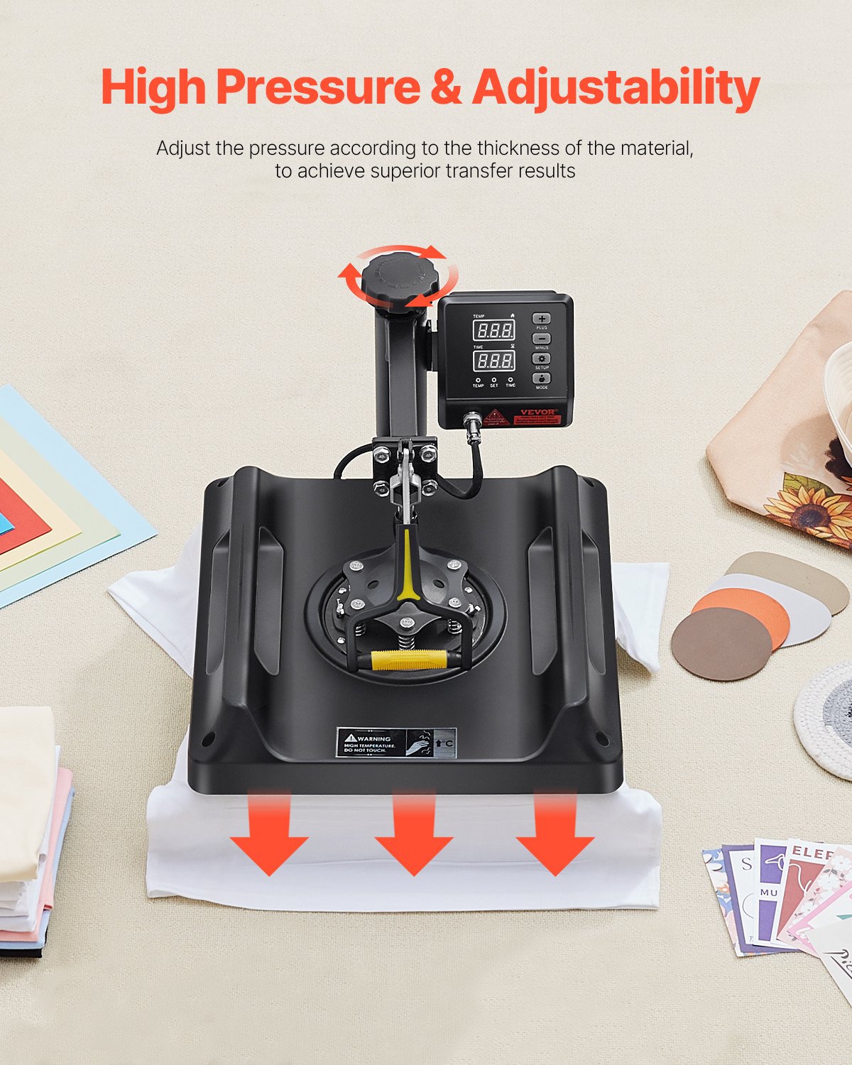 Heat Press Machine Sublimation Machine 15 X 15 Inch 8 In 1 Heat Press Set Black