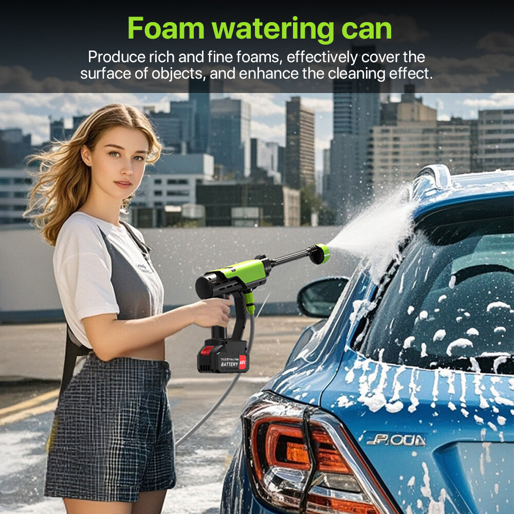 Cordless Portable Car Pressure Washer — High Power Jet Cleaner with 2 Batteries