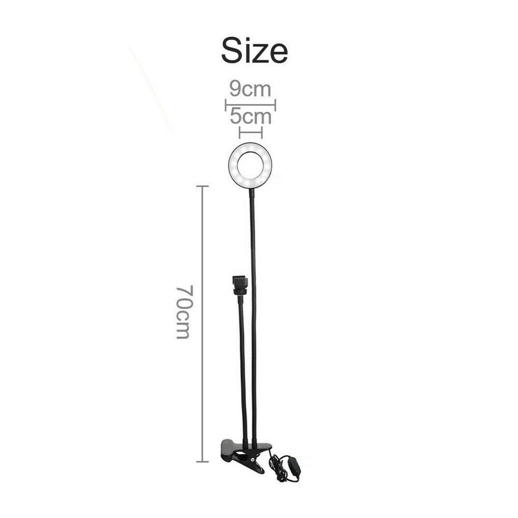 Ring Light Tripod Stand for Phone Selfie — Dimmable LED Makeup & Live Stream Lamp