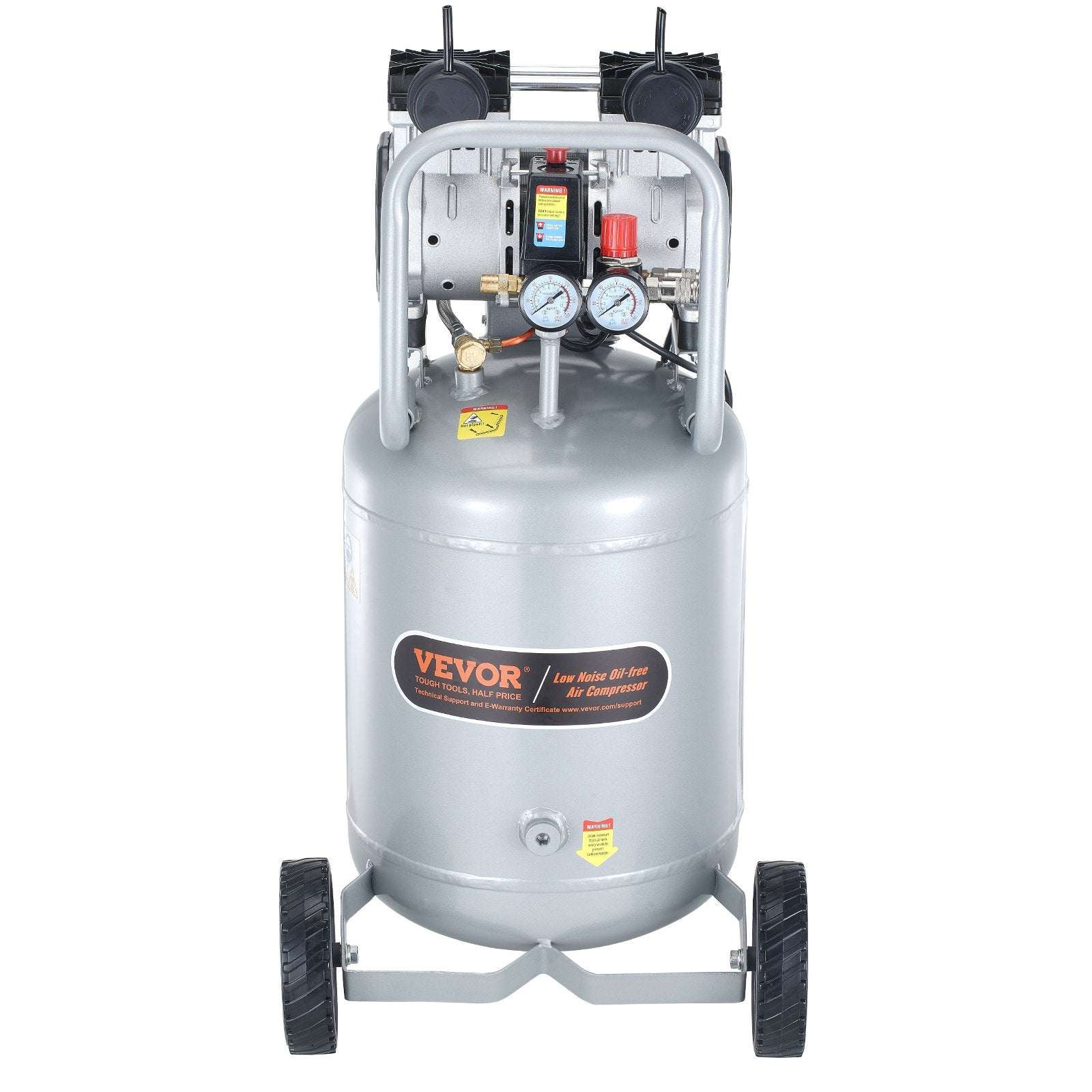 13 Gallon Air Compressor, 2HP 4.6 SCFM@90PSI Oil Free Air Compressor Tank, 66dB Ultra-Quiet Compressor For Tire Inflation, Auto Repair, Woodwork Nailing, Spray Painting (125PSI Max Pressure)